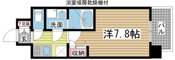 神戸市中央区生田町の賃貸物件間取画像