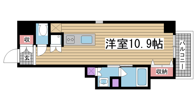 神戸市中央区磯上通の賃貸物件間取画像
