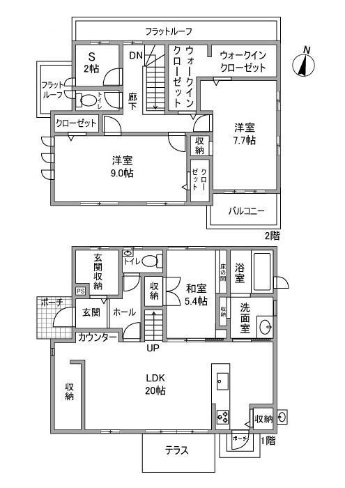 神戸市垂水区舞多聞西の賃貸物件間取画像