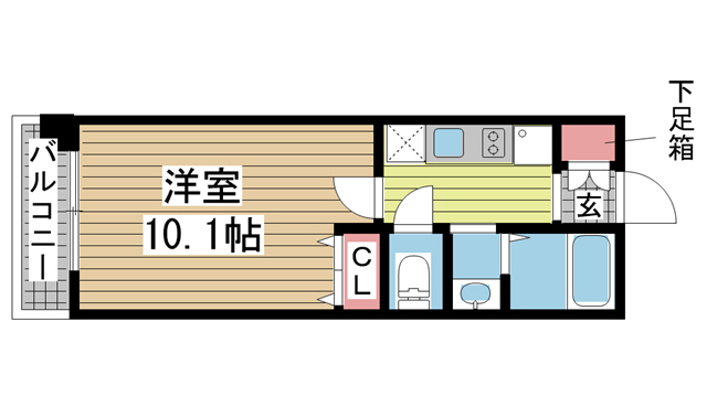 神戸市中央区磯上通の賃貸物件間取画像