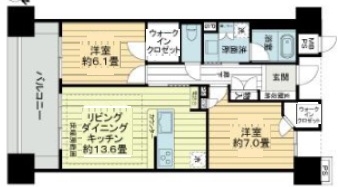 神戸市中央区栄町通の賃貸物件間取画像