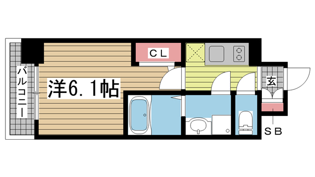 エスリード神戸兵庫駅マリーナスクエア 305|神戸市兵庫区駅南通(JR山陽本線兵庫駅)のマンション間取 エスリード神戸兵庫駅マリーナスクエア 305|神戸市兵庫区駅南通(JR山陽本線兵庫駅)のマンション間取