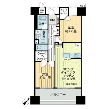 神戸市中央区栄町通の賃貸物件間取画像
