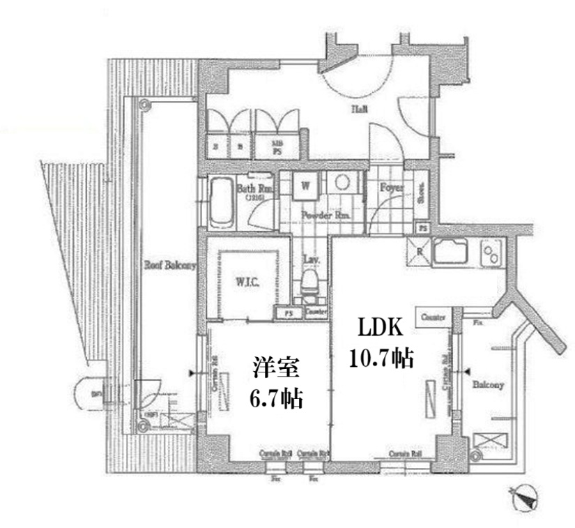 L.TOAST KOBE 901|神戸市中央区御幸通(JR東海道本線(近畿)三ノ宮駅)のマンション間取 L.TOAST KOBE 901|神戸市中央区御幸通(JR東海道本線(近畿)三ノ宮駅)のマンション間取