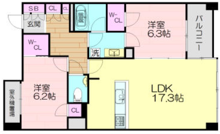 神戸市中央区伊藤町の賃貸物件間取画像
