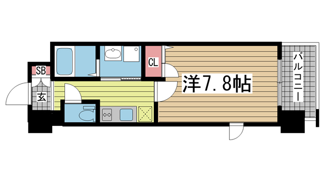 神戸市中央区御幸通の賃貸物件間取画像