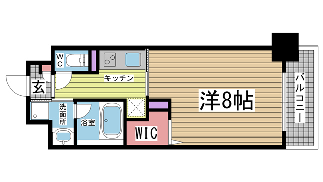 フェリーチェヴィータ 605|神戸市兵庫区入江通(JR山陽本線兵庫駅)のマンション間取 フェリーチェヴィータ 605|神戸市兵庫区入江通(JR山陽本線兵庫駅)のマンション間取
