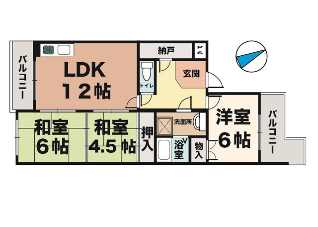 神戸市西区北別府の賃貸物件間取画像
