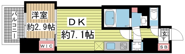 神戸市中央区中町通の賃貸物件間取画像