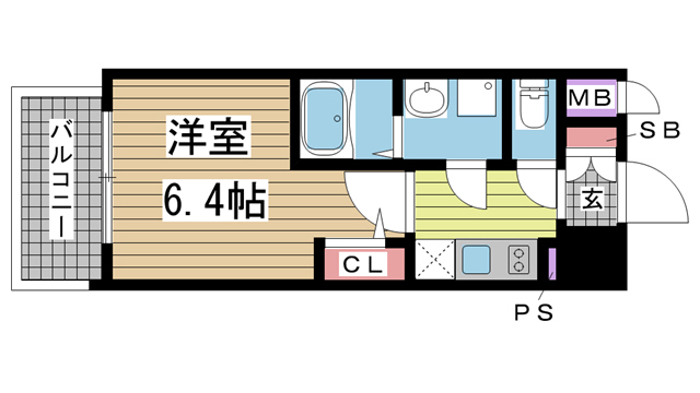 エスリード神戸兵庫駅アクアヴィラ 311|神戸市兵庫区駅南通(JR山陽本線兵庫駅)のマンション間取 エスリード神戸兵庫駅アクアヴィラ 311|神戸市兵庫区駅南通(JR山陽本線兵庫駅)のマンション間取