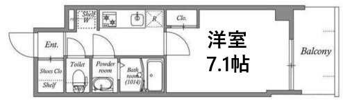 神戸市兵庫区福原町の賃貸物件間取画像