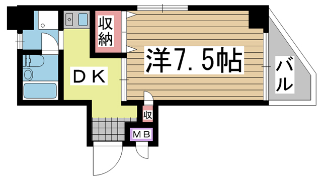 神戸市兵庫区大開通の賃貸物件間取画像