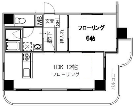 サンメゾン大開 604|神戸市兵庫区大開通(JR山陽本線兵庫駅)のマンション間取 サンメゾン大開 604|神戸市兵庫区大開通(JR山陽本線兵庫駅)のマンション間取