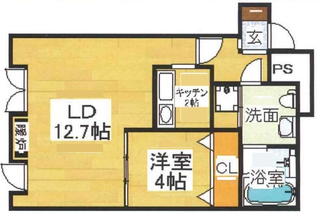神戸市東灘区住吉山手の賃貸物件間取画像