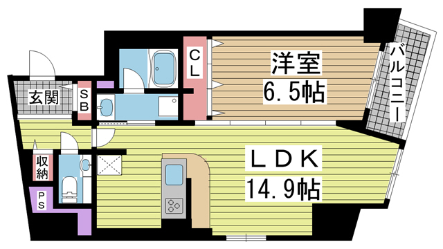 神戸市中央区下山手通の賃貸物件間取画像