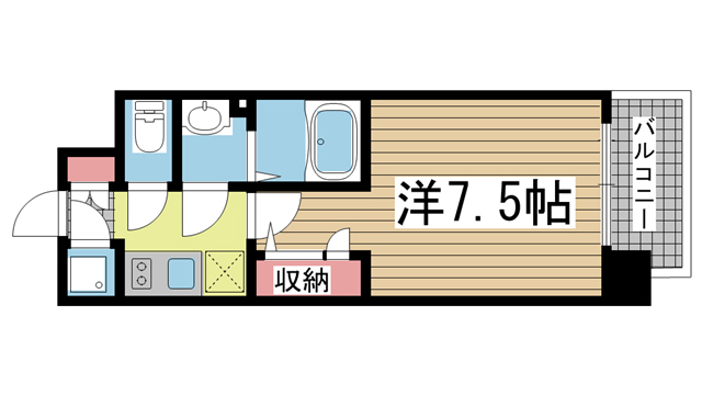 神戸市兵庫区新開地の賃貸物件間取画像