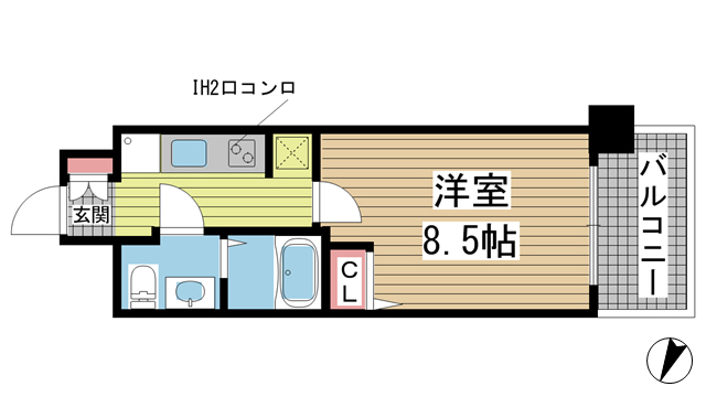 アドバンス三宮Ⅴソレイユ 202|神戸市中央区二宮町(JR東海道本線(近畿)三ノ宮駅)のマンション間取 アドバンス三宮Ⅴソレイユ 202|神戸市中央区二宮町(JR東海道本線(近畿)三ノ宮駅)のマンション間取