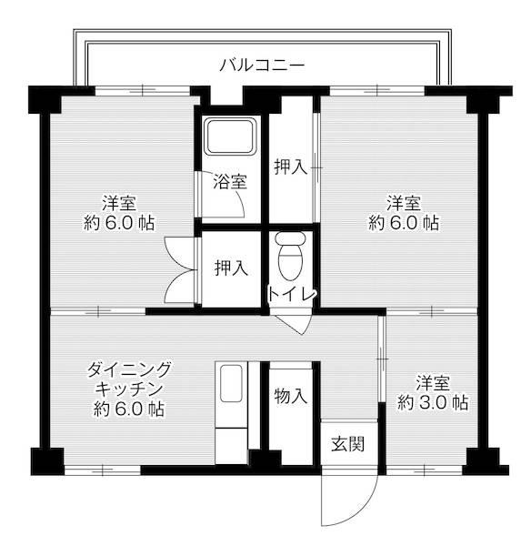 神戸市北区鈴蘭台東町の賃貸物件間取画像
