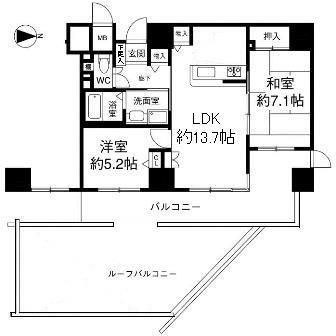 神戸市長田区腕塚町の賃貸物件間取画像
