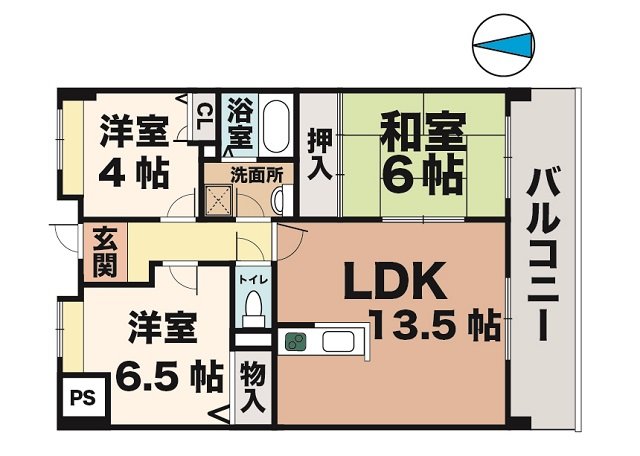 神戸市西区二ツ屋の賃貸物件間取画像
