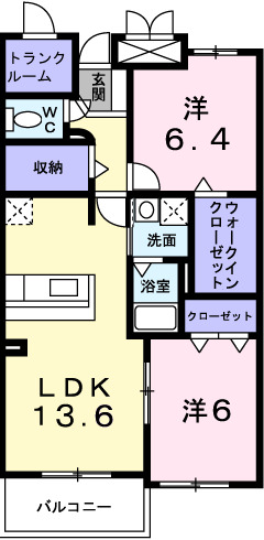 神戸市西区丸塚の賃貸物件間取画像