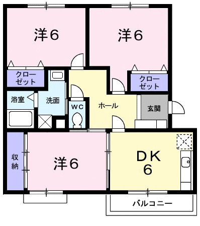 神戸市西区池上の賃貸物件間取画像