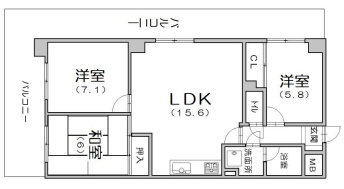 神戸市灘区桜口町の賃貸物件間取画像