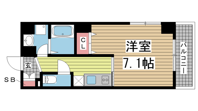 GranVita 503|神戸市中央区生田町(JR東海道本線(近畿)三ノ宮駅)のマンション間取 GranVita 503|神戸市中央区生田町(JR東海道本線(近畿)三ノ宮駅)のマンション間取