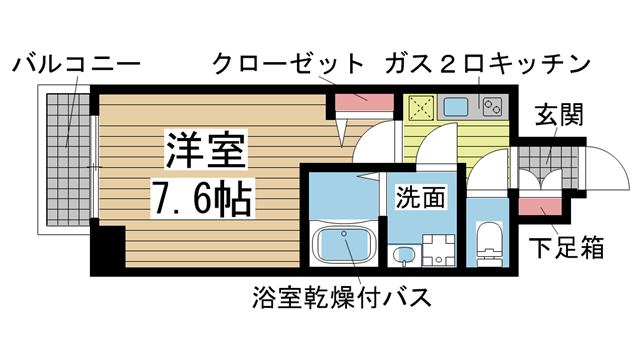 神戸市兵庫区荒田町の賃貸物件間取画像
