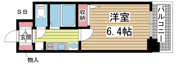 神戸市兵庫区水木通の賃貸物件間取画像
