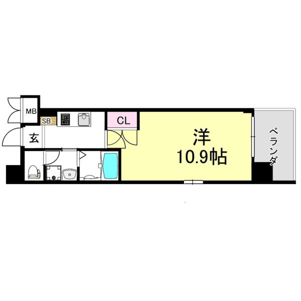 エスライズ新神戸 301|神戸市中央区生田町(JR東海道本線(近畿)三ノ宮駅)のマンション間取 エスライズ新神戸 301|神戸市中央区生田町(JR東海道本線(近畿)三ノ宮駅)のマンション間取