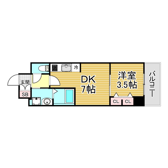 ファーストフィオーレ東灘 601|神戸市東灘区青木(阪神本線青木駅)のマンション間取 ファーストフィオーレ東灘 601|神戸市東灘区青木(阪神本線青木駅)のマンション間取