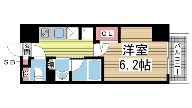メゾンエスプリ生田 1002|神戸市中央区中山手通(JR東海道本線(近畿)三ノ宮駅)のマンション間取 メゾンエスプリ生田 1002|神戸市中央区中山手通(JR東海道本線(近畿)三ノ宮駅)のマンション間取