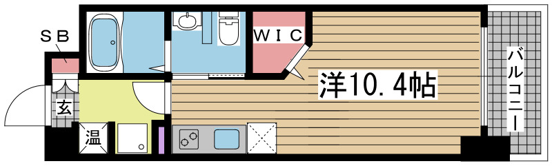 ラ・ウェゾン湊川公園 506|神戸市兵庫区福原町(JR東海道本線(近畿)神戸駅)のマンション間取 ラ・ウェゾン湊川公園 506|神戸市兵庫区福原町(JR東海道本線(近畿)神戸駅)のマンション間取