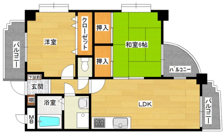 神戸市灘区寺口町の賃貸物件間取画像