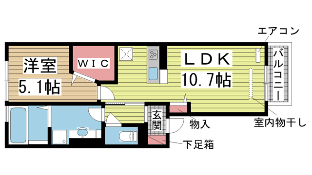 神戸市須磨区大手町の賃貸物件間取画像