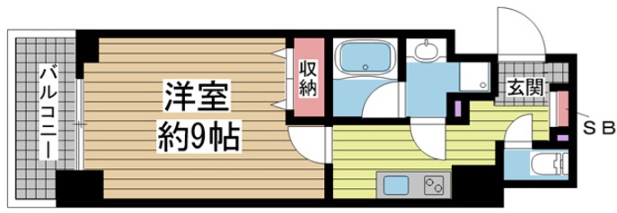 STEADY・三宮 305|神戸市中央区生田町(JR東海道本線(近畿)三ノ宮駅)のマンション間取 STEADY・三宮 305|神戸市中央区生田町(JR東海道本線(近畿)三ノ宮駅)のマンション間取