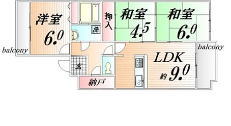 神戸市西区池上の賃貸物件間取画像