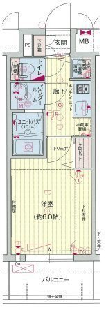 プレサンスKOBEティアラ 0408|神戸市兵庫区中道通(神戸高速線新開地駅)のマンション間取 プレサンスKOBEティアラ 0408|神戸市兵庫区中道通(神戸高速線新開地駅)のマンション間取