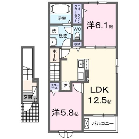 神戸市西区伊川谷町潤和の賃貸物件間取画像