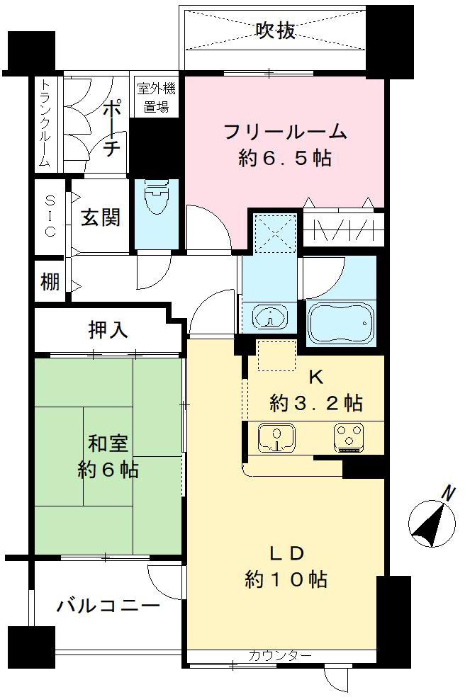 神戸市中央区脇浜海岸通の賃貸物件間取画像