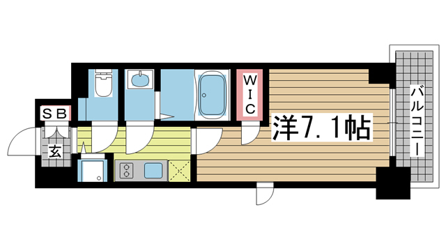 エスリード神戸三宮ラグジェ 1201|神戸市中央区磯上通(JR東海道本線(近畿)三ノ宮駅)のマンション間取 エスリード神戸三宮ラグジェ 1201|神戸市中央区磯上通(JR東海道本線(近畿)三ノ宮駅)のマンション間取