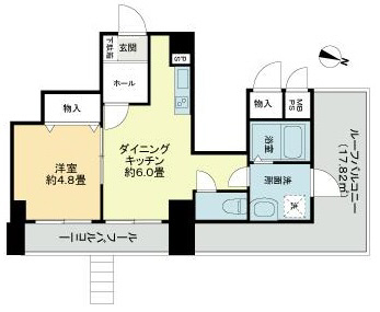 ライオンズマンション新神戸 501|神戸市中央区熊内町(JR東海道本線(近畿)三ノ宮駅)のマンション間取 ライオンズマンション新神戸 501|神戸市中央区熊内町(JR東海道本線(近畿)三ノ宮駅)のマンション間取