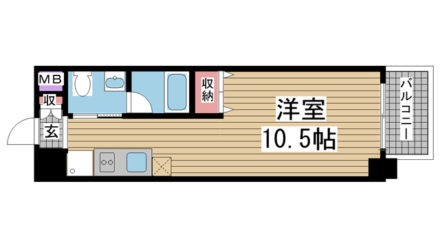 神戸市中央区日暮通の賃貸物件間取画像