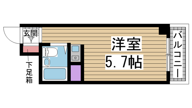 神戸市中央区北長狭通の賃貸物件間取画像