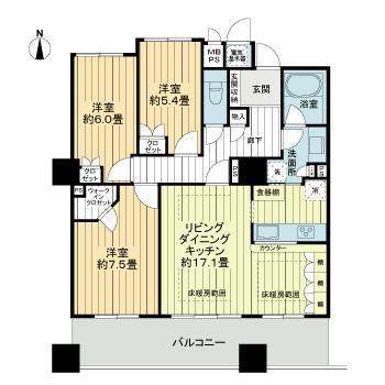 神戸市中央区伊藤町の賃貸物件間取画像