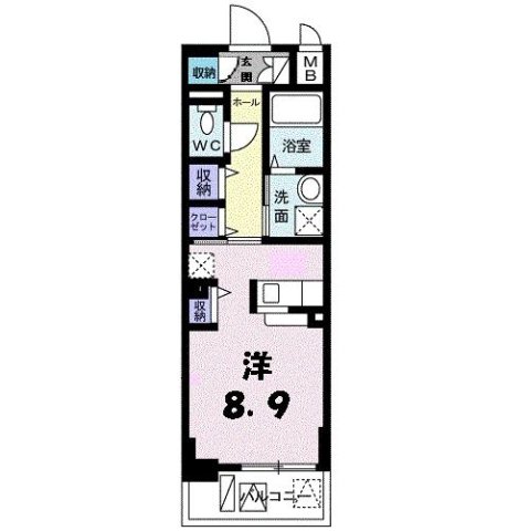 クロシェットⅠ 503|神戸市中央区加納町(JR東海道本線(近畿)三ノ宮駅)のマンション間取 クロシェットⅠ 503|神戸市中央区加納町(JR東海道本線(近畿)三ノ宮駅)のマンション間取