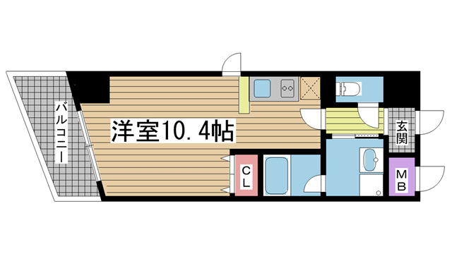 メゾンアイリス 402|神戸市中央区下山手通(JR東海道本線(近畿)元町駅)のマンション間取 メゾンアイリス 402|神戸市中央区下山手通(JR東海道本線(近畿)元町駅)のマンション間取