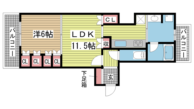 リーガル神戸三宮山手 401|神戸市中央区下山手通(JR東海道本線(近畿)三ノ宮駅)のマンション間取 リーガル神戸三宮山手 401|神戸市中央区下山手通(JR東海道本線(近畿)三ノ宮駅)のマンション間取
