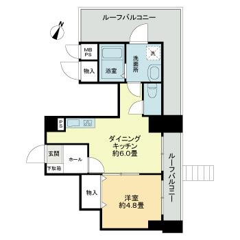 ライオンズマンション新神戸 0501|神戸市中央区熊内町(神戸市営地下鉄線新神戸駅)のマンション間取 ライオンズマンション新神戸 0501|神戸市中央区熊内町(神戸市営地下鉄線新神戸駅)のマンション間取